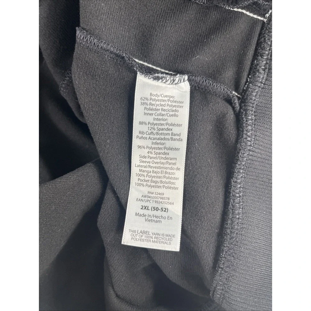 Athletic Works Men's‎ Black Track Jacket Zip Front 2XL (50-52)